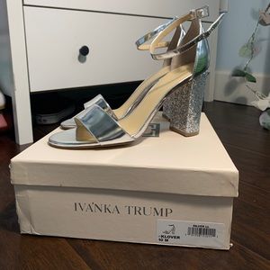 Silver Block Heels